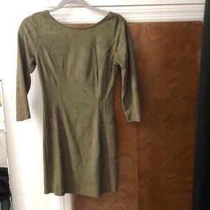 Open back, Olive Green dress.